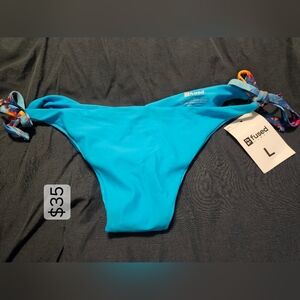 Fused Turquoise Aloha Bikini Bottom